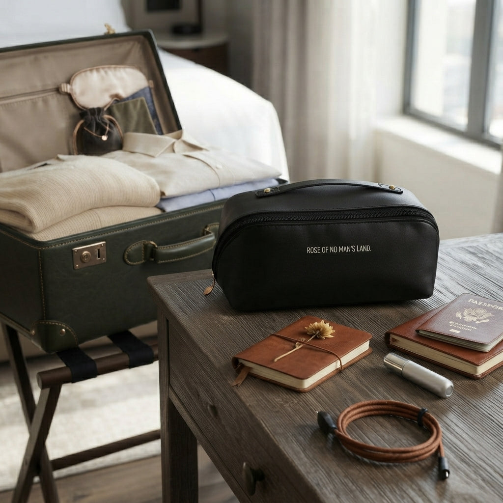 Divaura LuxePouch™ — Premium Leather Makeup Pouch