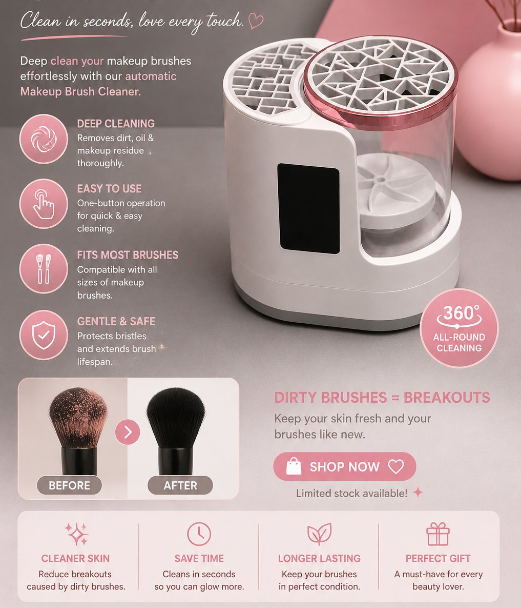 Divaura LuxeBrush™
3-in-1 Electric Makeup Brush Cleaning & Drying System